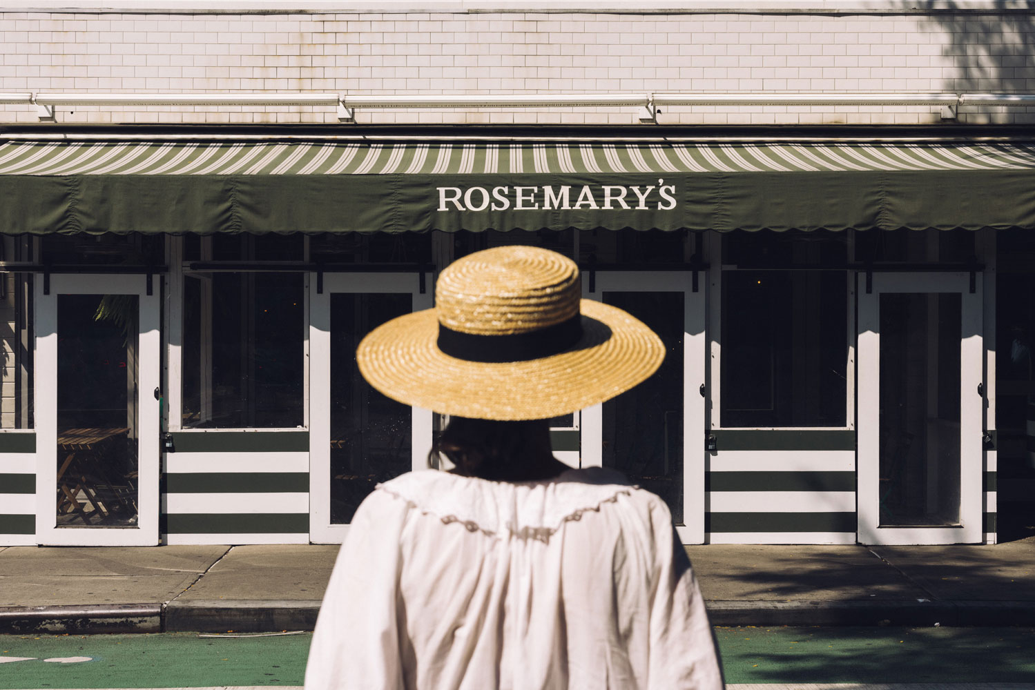 Street view of Rosemary's, a popular West Village restaurant serving Italian cuisine near The Village West luxury residences.